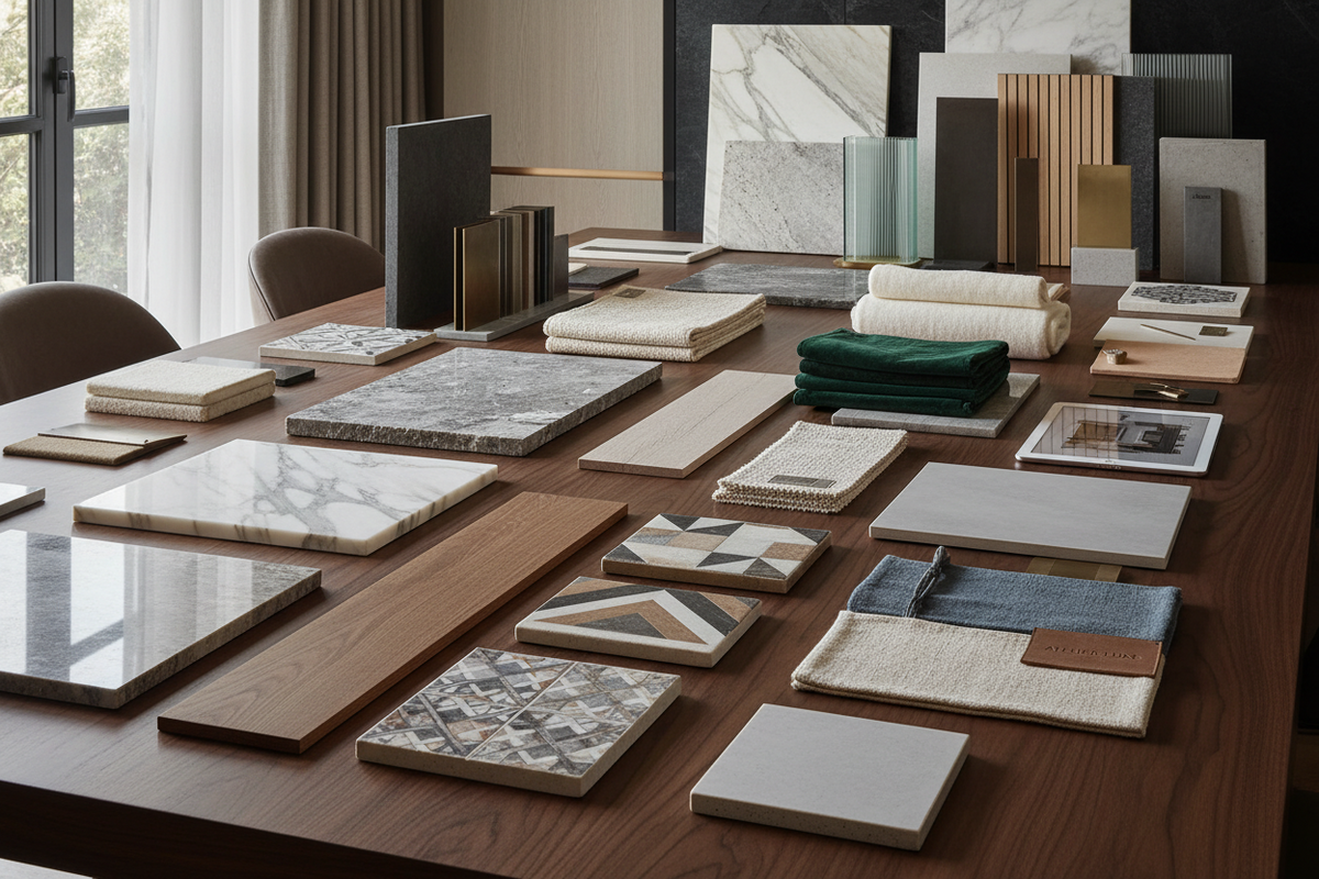 Interior material samples